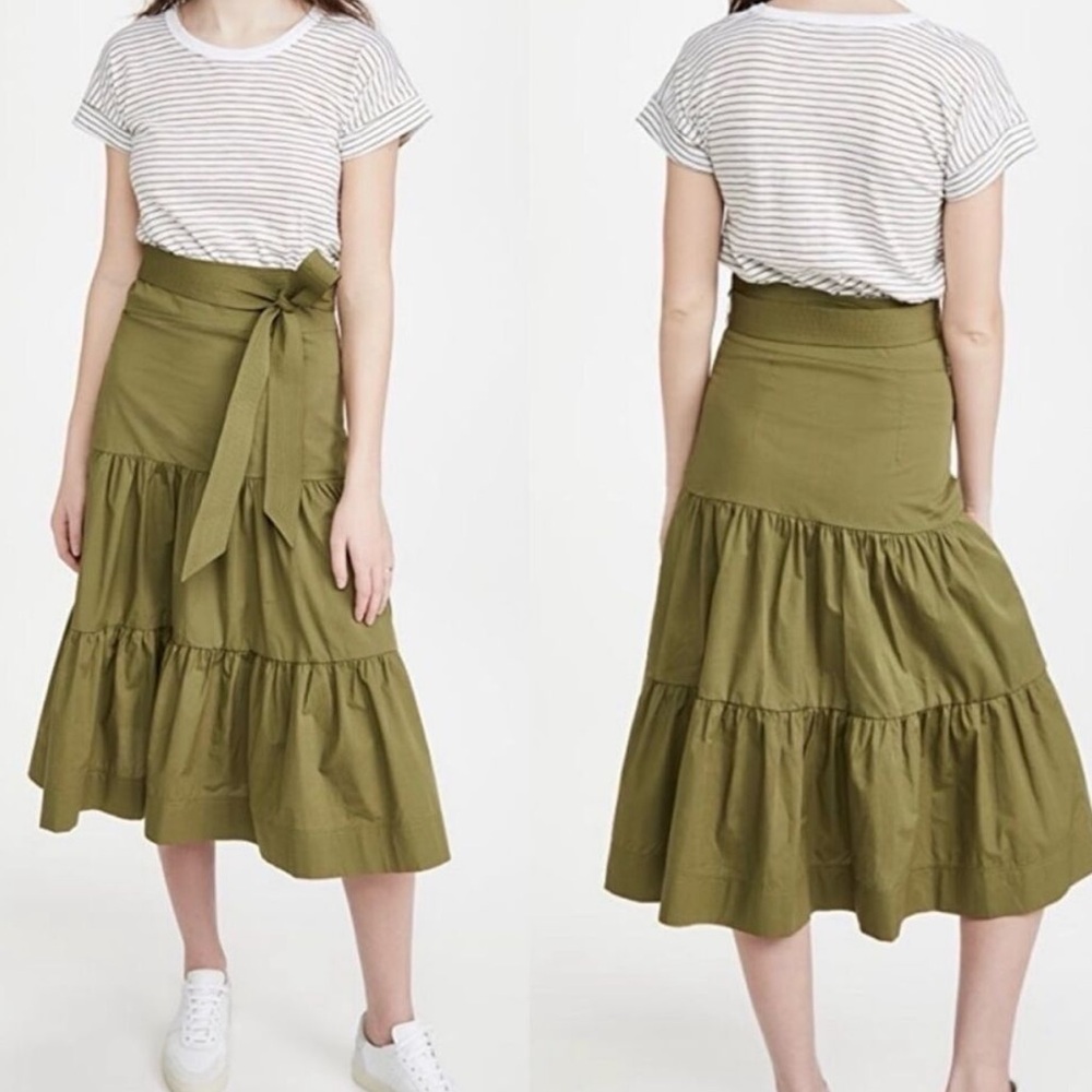 Veronica Beard Trail Mixed Media Dress in White Fern - Picture 10 of 10